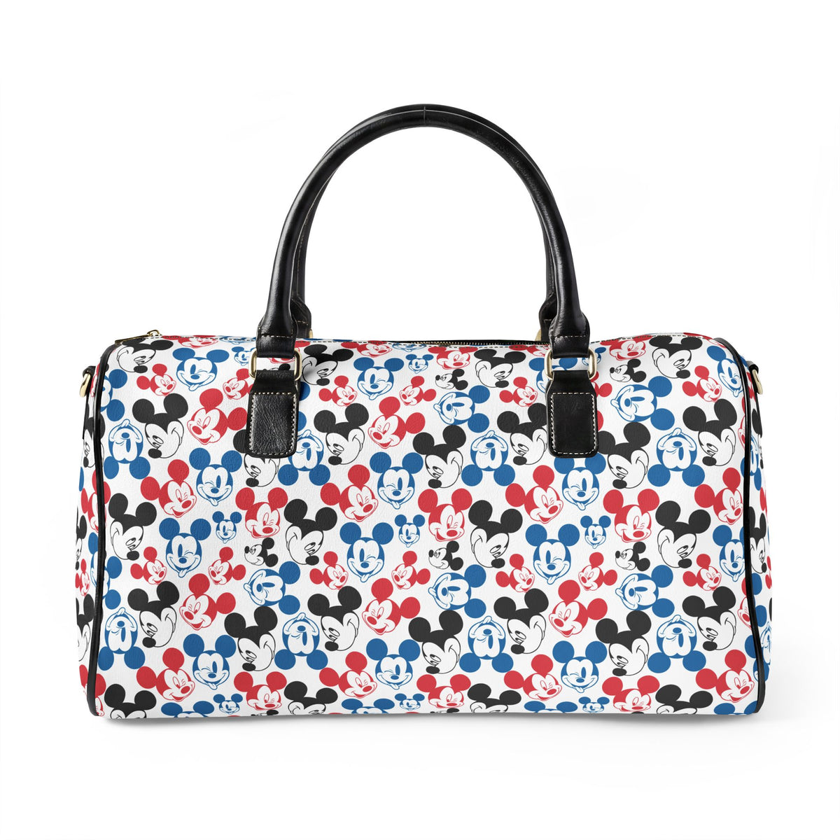 Emoji Mickey PU Leather Travel Bag