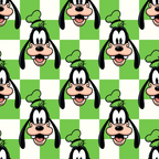Green Checkerboard Goofy Performance Polo Shirt
