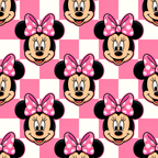 Pink Checkerboard Minnie Performance Polo Shirt