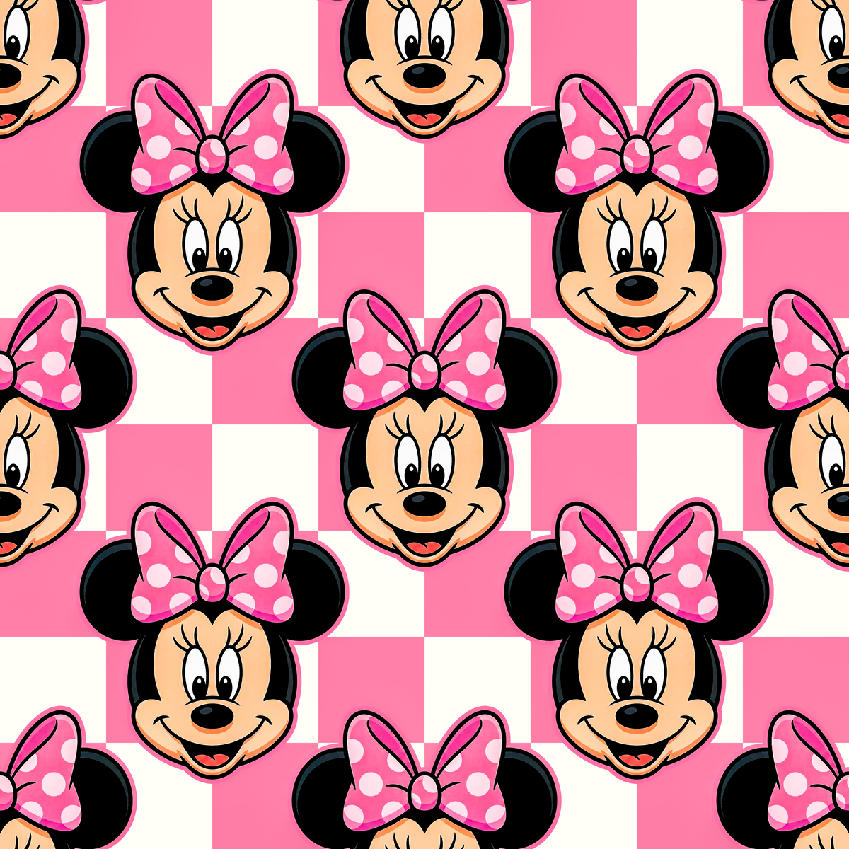 Pink Checkerboard Minnie Park Performance Tank Top