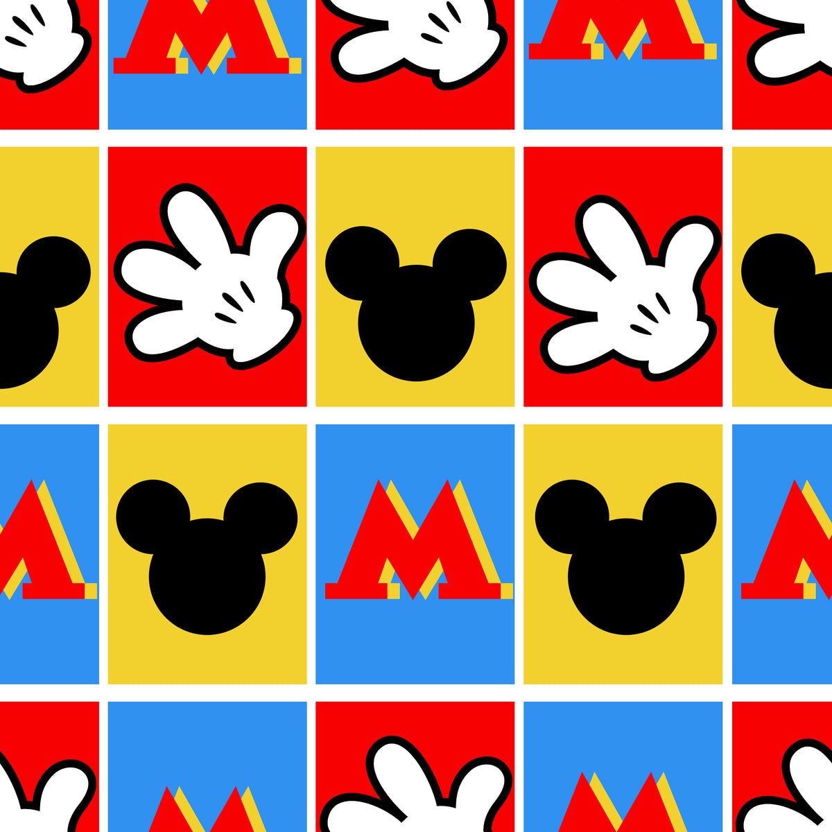 Checkerboard Mickey Hands Tote Bag