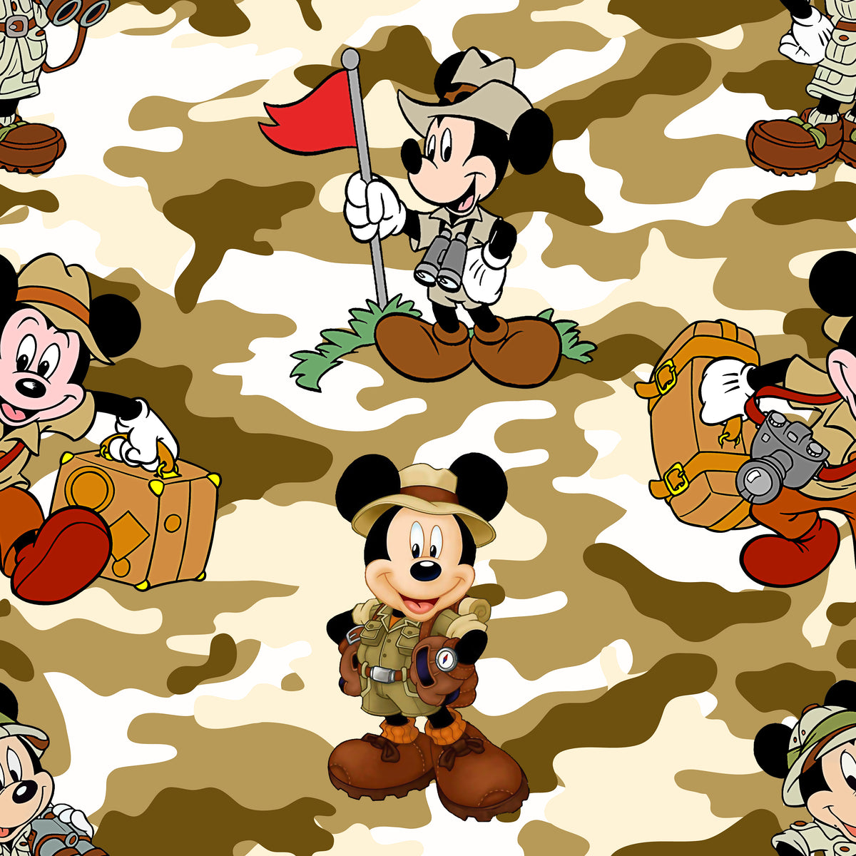 Jungle Camo Mickey Women's Pajama Pants