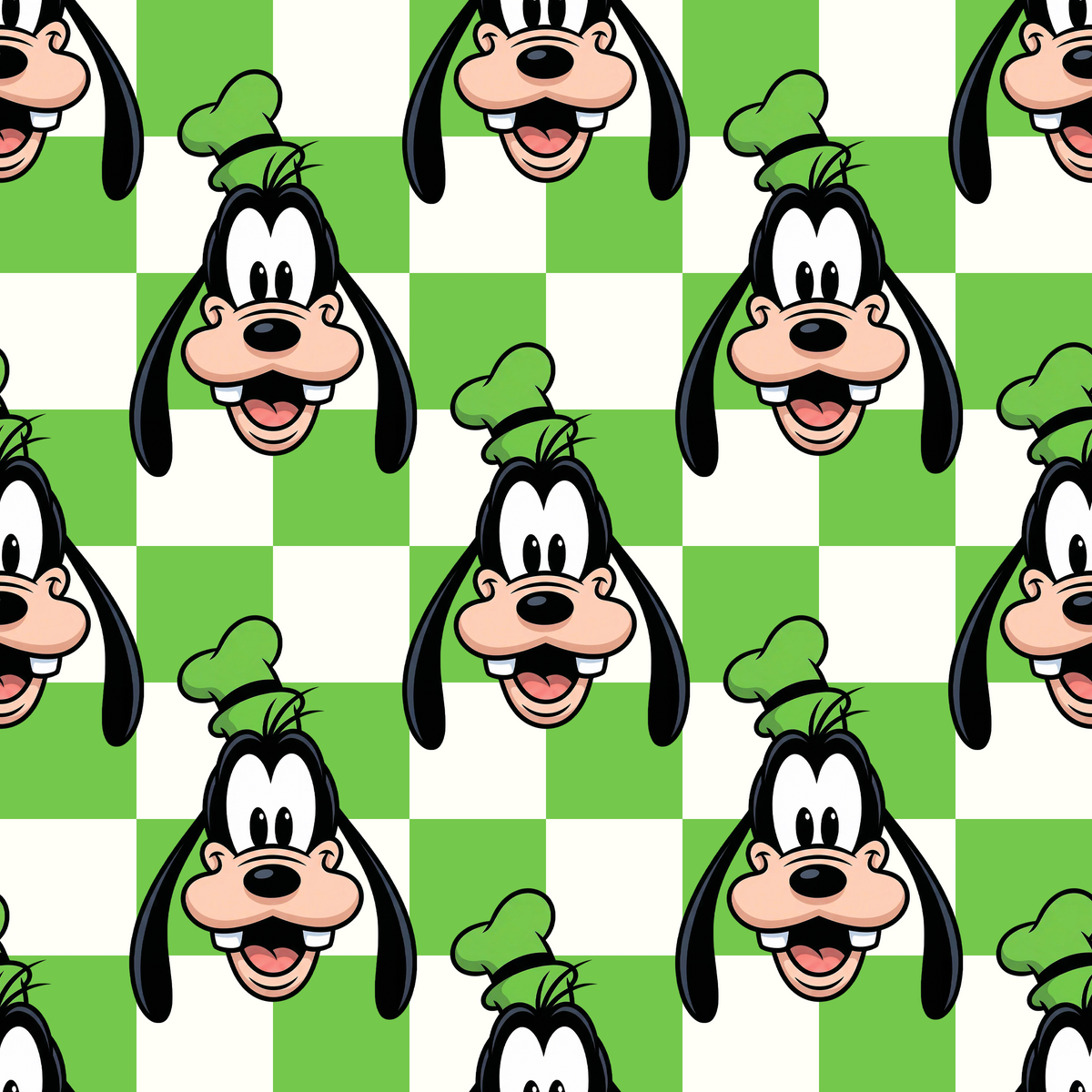 Green Checkerboard Goofy Shoulder Handbag