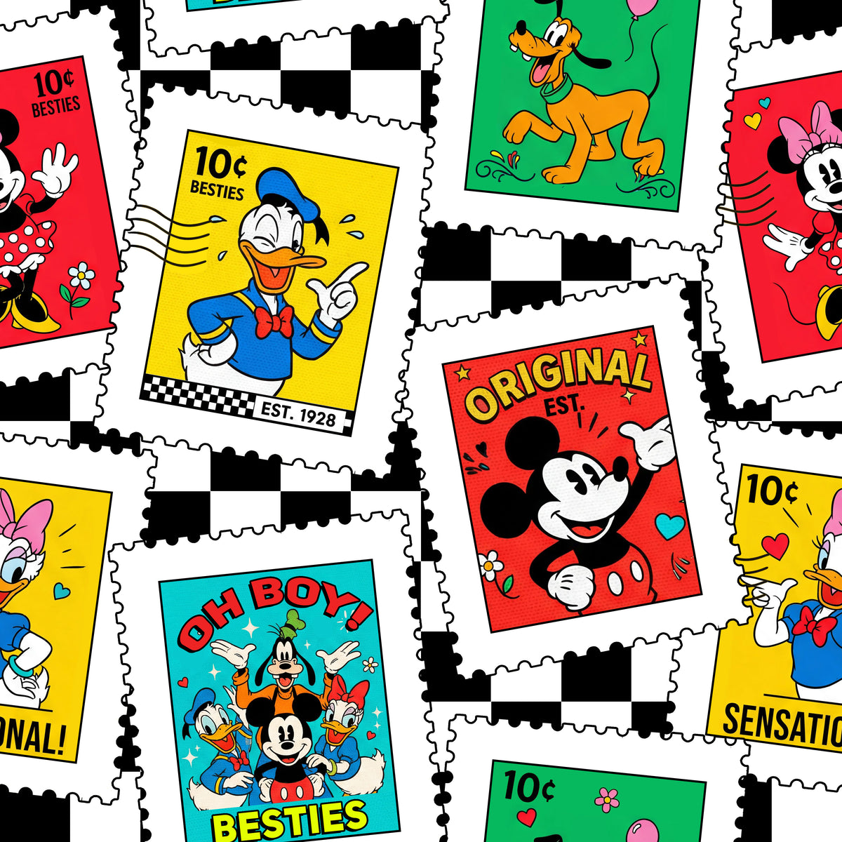 Mickey Stamps Wrapping Paper Roll