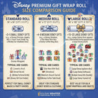 Christmas Mickey Gift Drop Wrapping Paper Roll