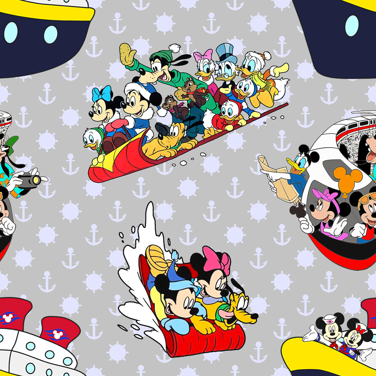 Christmas Cruise with Mickey Whimsical Watch Band - Apple