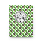 Green Checkerboard Goofy Daily Magic Matte Hardcover Journal