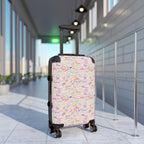 Character Autographs on Pink Polycarbonate Suitcase
