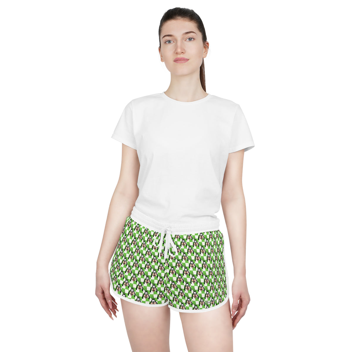Green Checkerboard Goofy Relaxed Dolphin Shorts