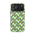 Green Checkerboard Goofy Resort Ready Cell Phone Tech Case
