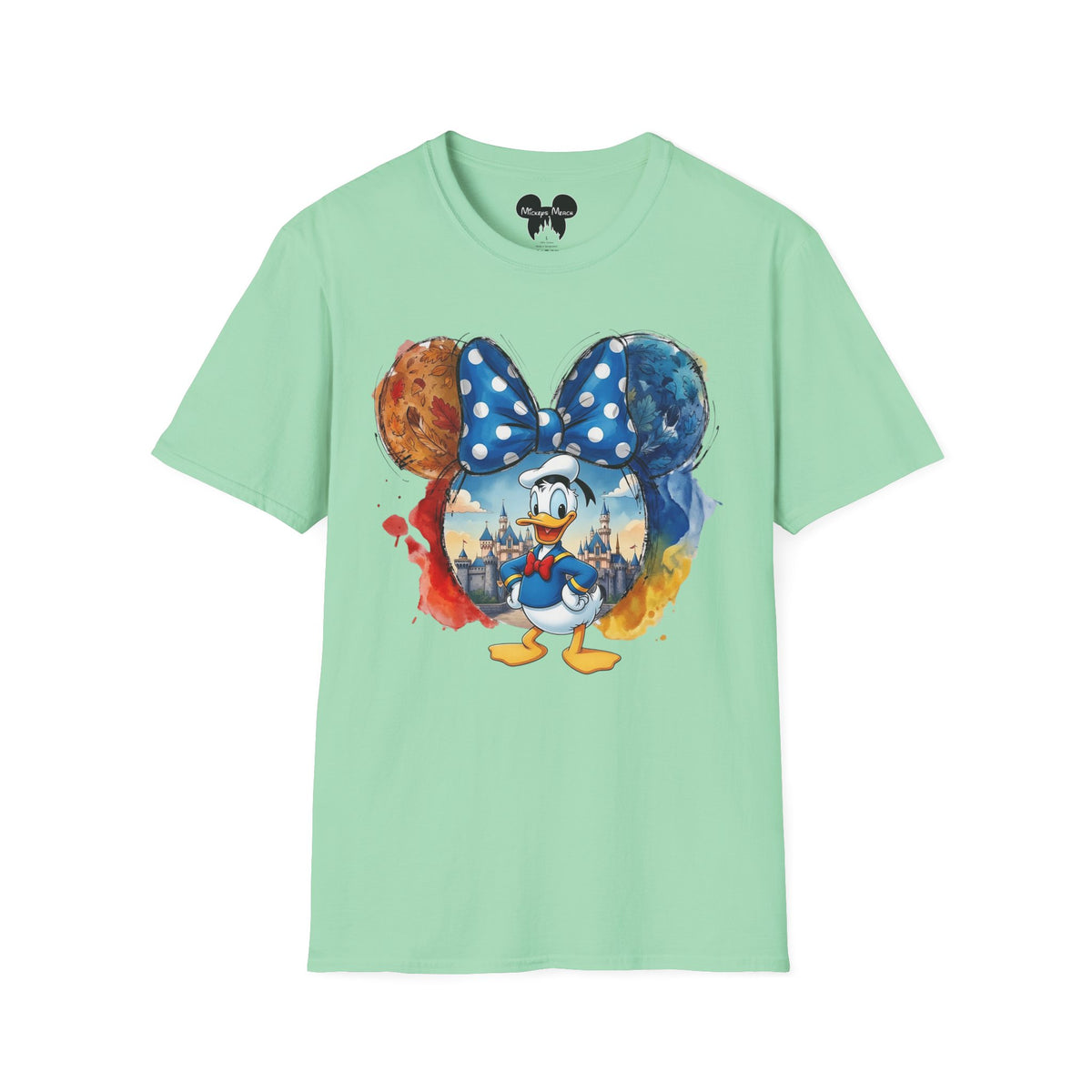 Sensational Six - Donald's Royal Blue Bow Castle Vignette Unisex Graphic Tee