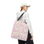 Character Autographs on Pink Tote Bag