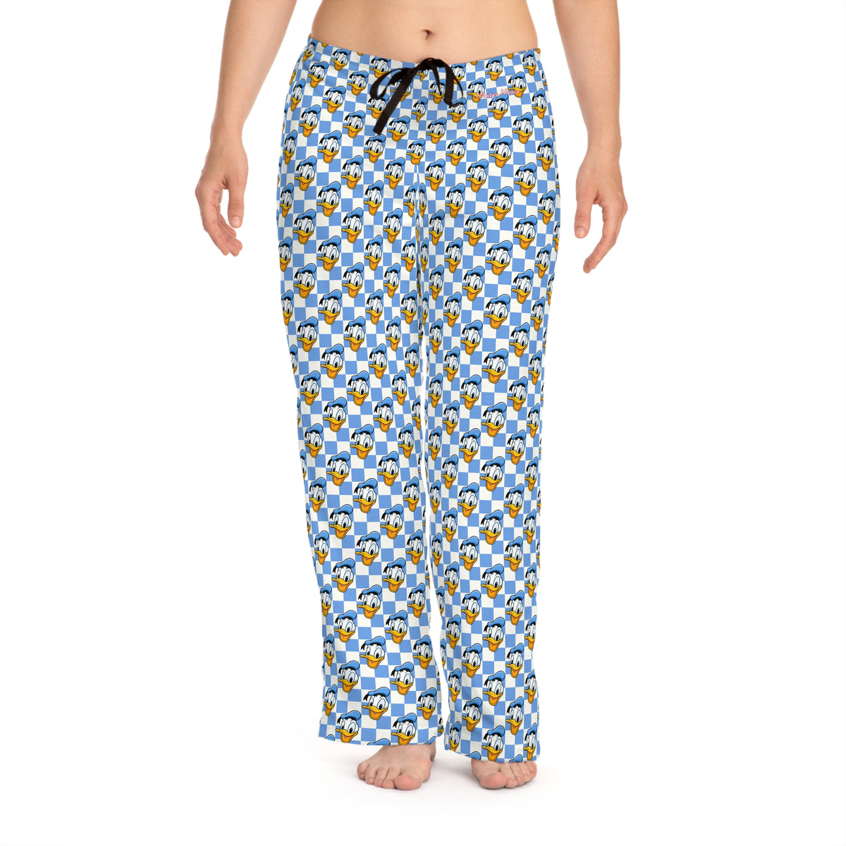 Blue Checkerboard Donald Women's Pajama Pants