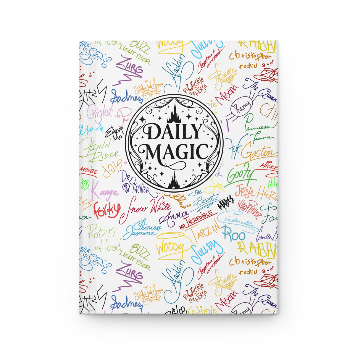 Character Autographs on White Daily Magic Matte Hardcover Journal