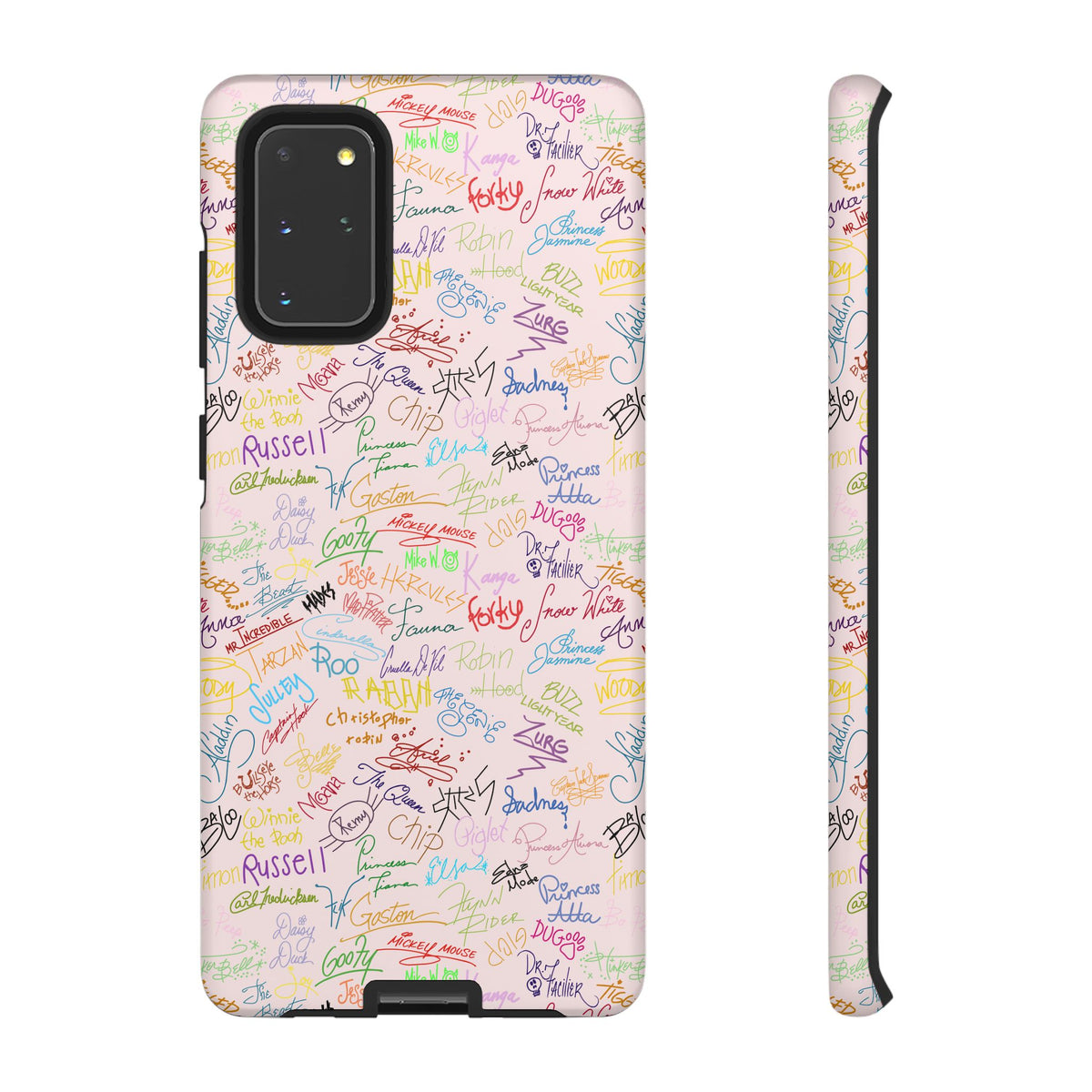 Character Autographs on Pink Resort Ready Cell Phone Tech Case