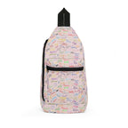 Character Autographs on Pink Crossbody Sling Bag