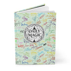 Character Autographs on Green Daily Magic Matte Hardcover Journal