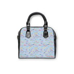 Character Autographs on Blue Shoulder Handbag
