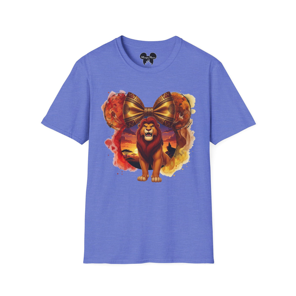 Lion King - Mufasa's Tribal Sunset Vignette Unisex Graphic Tee