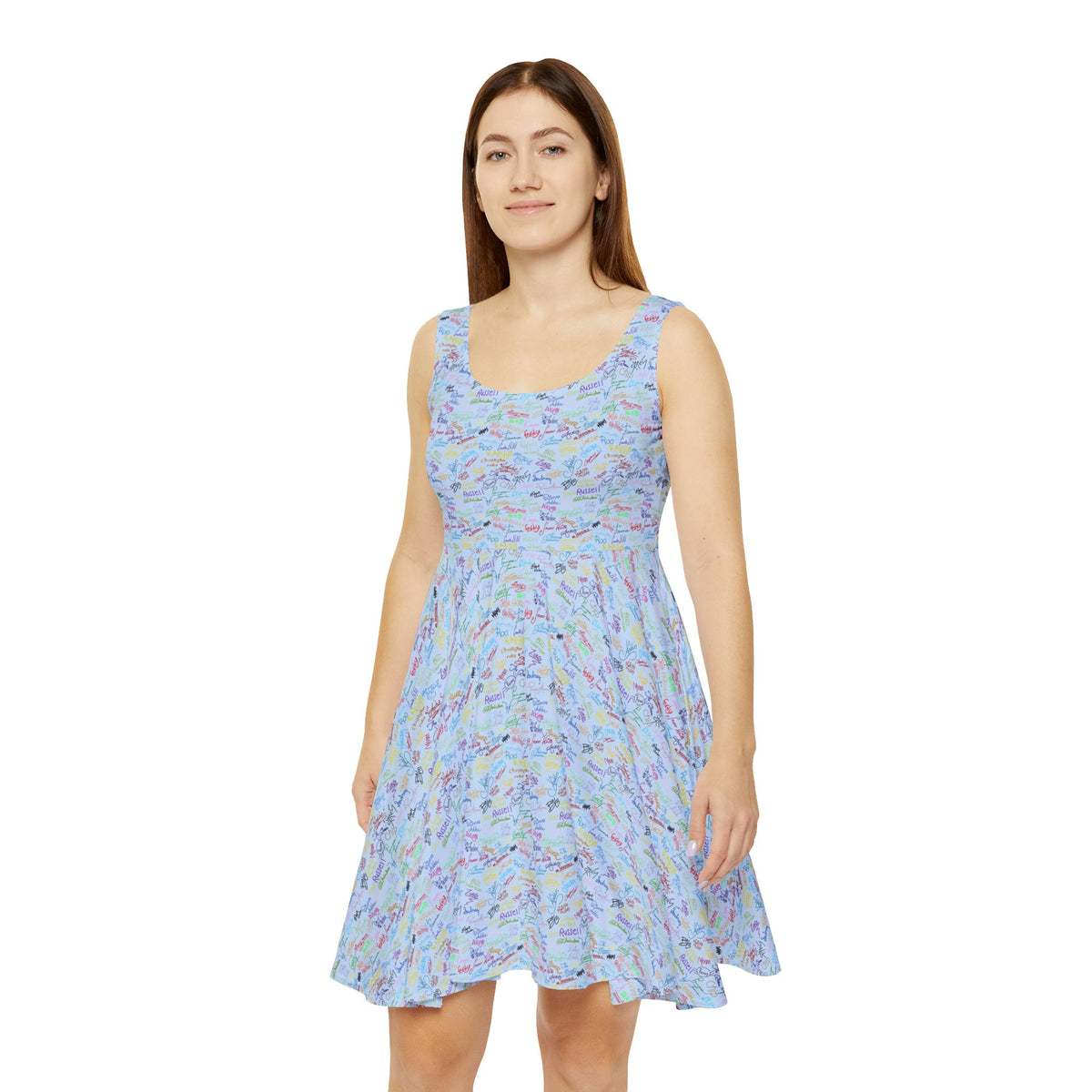 Character Autographs on Blue Sundress