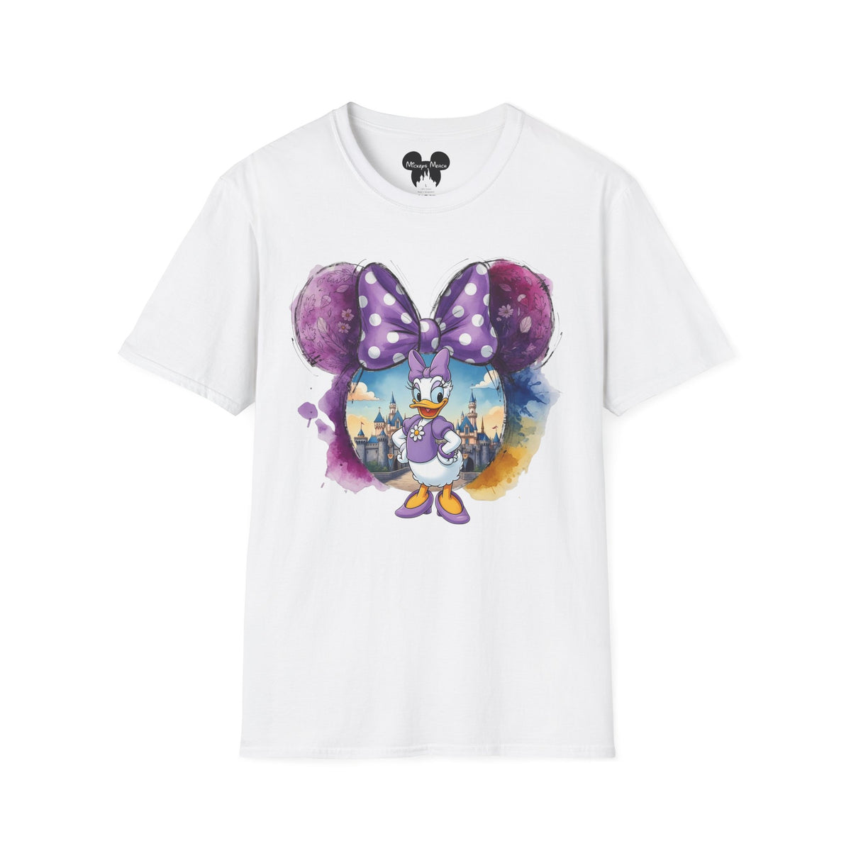 Sensational Six - Daisy's Purple Polka Dot Castle Vignette Unisex Graphic Tee