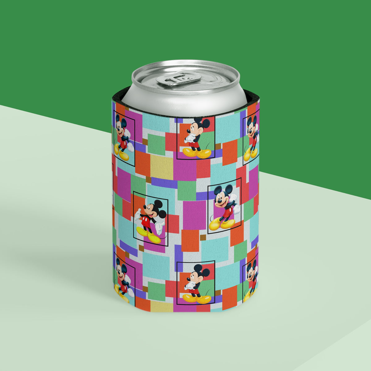 Colorblock Mickey Can Cooler Drink Koozie