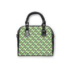 Green Checkerboard Goofy Shoulder Handbag