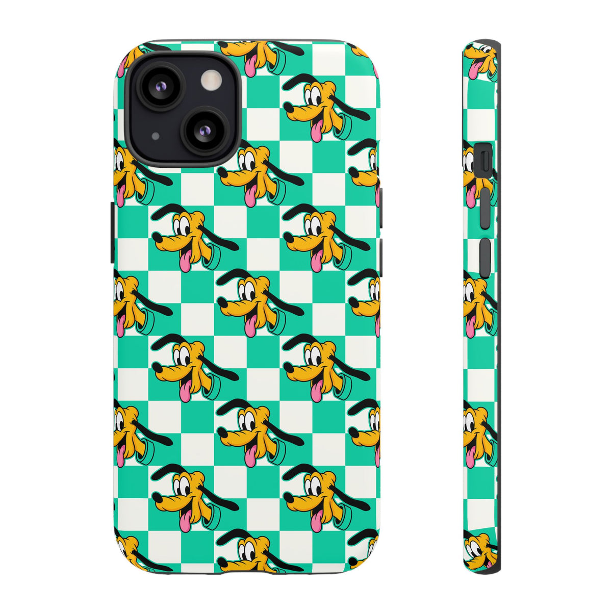 Teal Checkerboard Pluto Resort Ready Cell Phone Tech Case