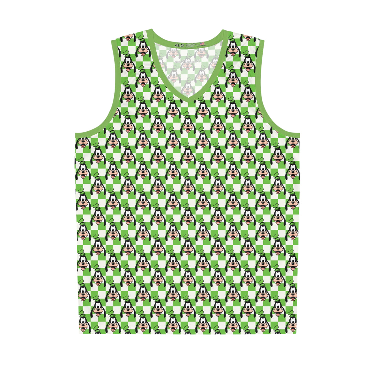 Green Checkerboard Goofy Park Performance Tank Top