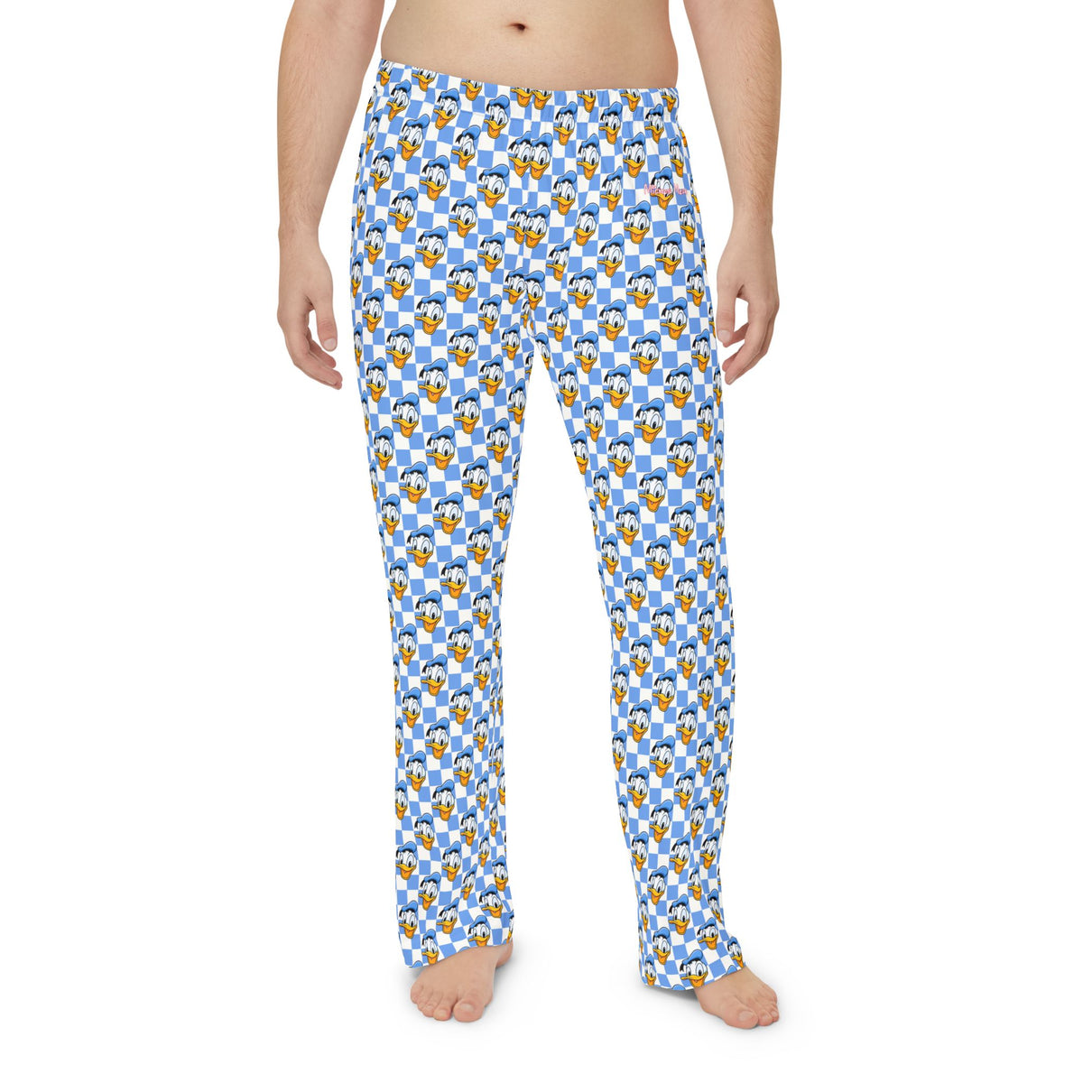 Blue Checkerboard Donald Men's Pajama Pants