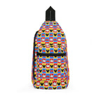 Checkerboard Mickey Hands Crossbody Sling Bag
