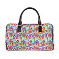 Colorblock Mickey PU Leather Travel Bag
