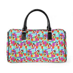 Colorblock Mickey PU Leather Travel Bag