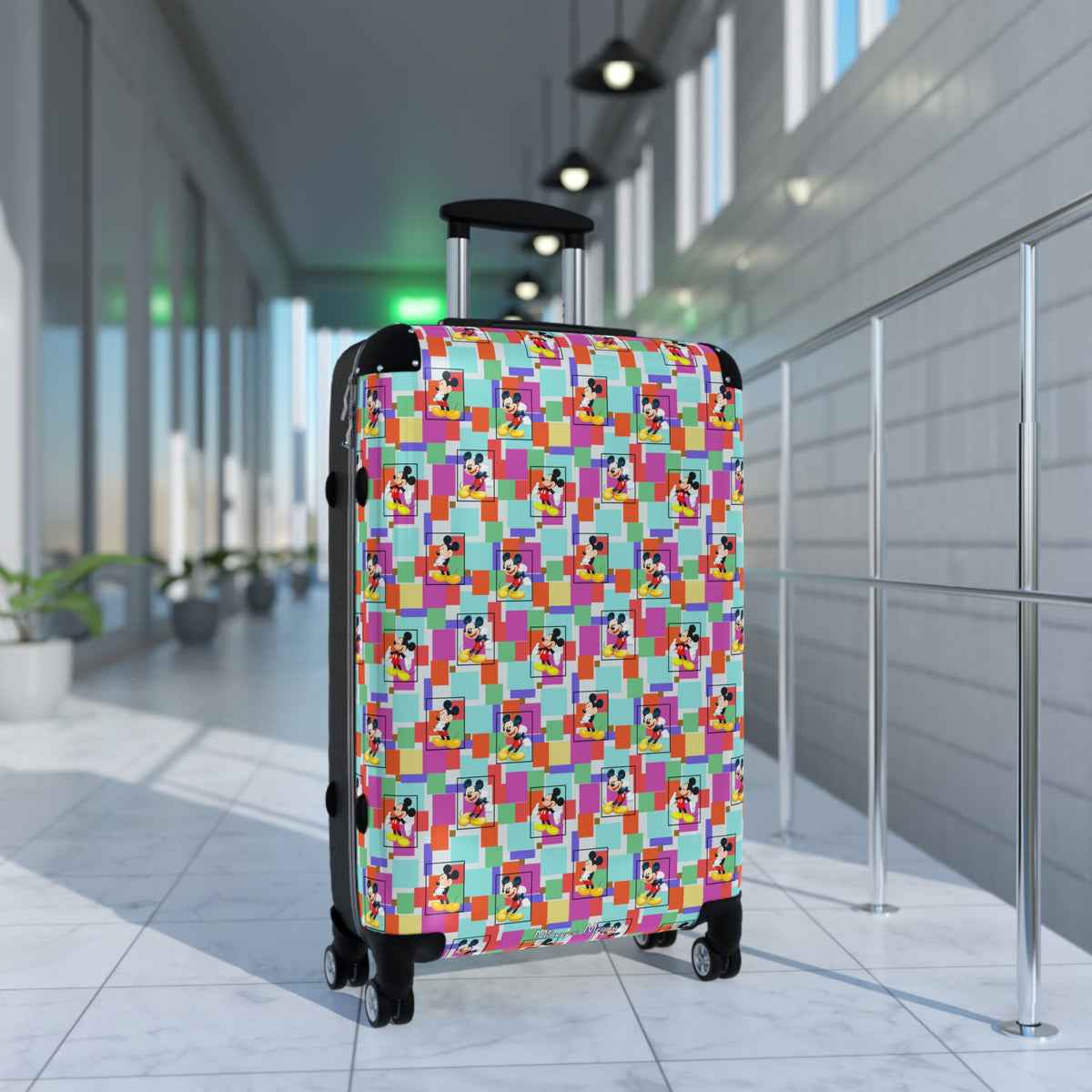 Colorblock Mickey Polycarbonate Suitcase