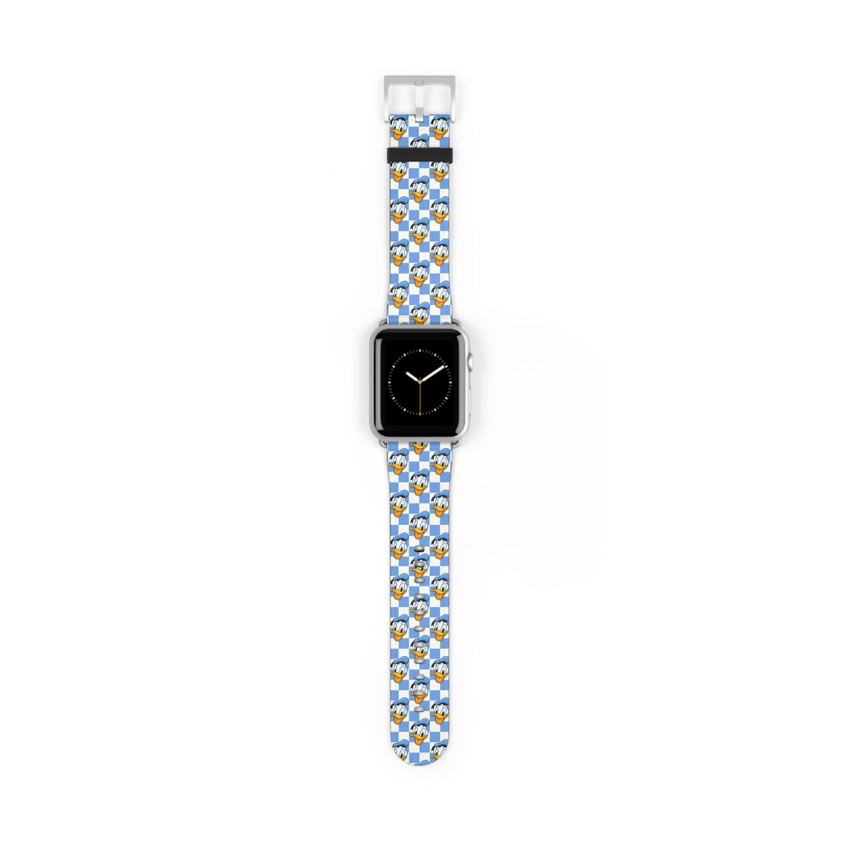 Blue Checkerboard Donald Disney Whimsical Watch Band - Apple