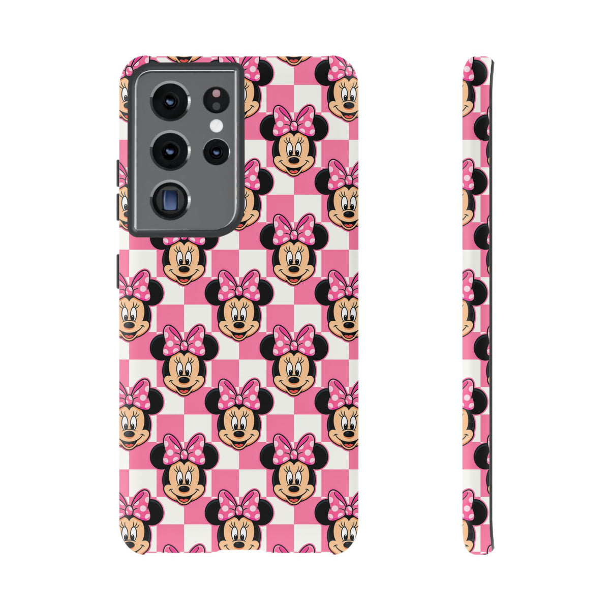 Pink Checkerboard Minnie Resort Ready Cell Phone Tech Case