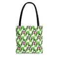 Green Checkerboard Goofy Tote Bag