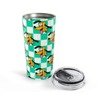 Teal Checkerboard Pluto 20oz Tumbler