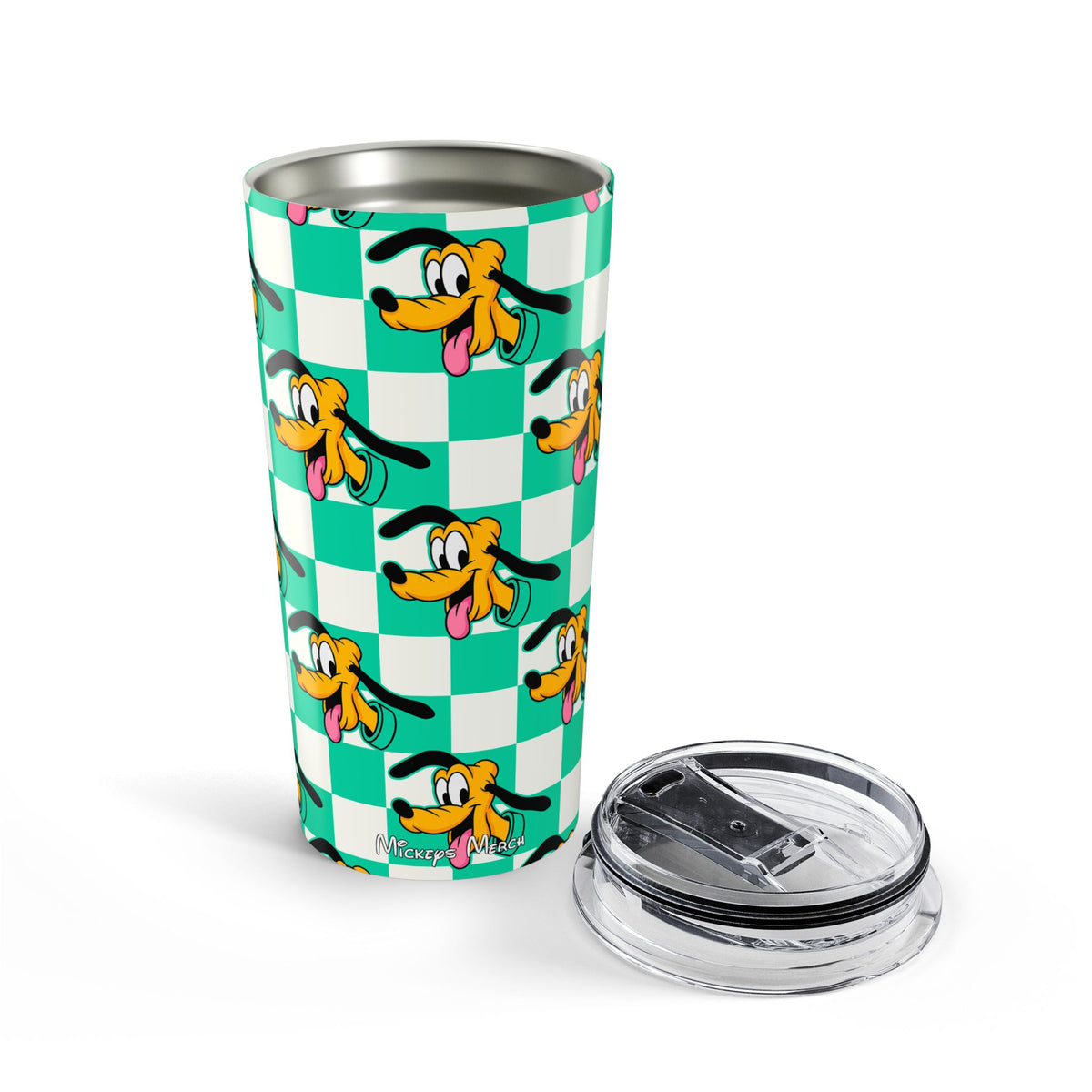 Teal Checkerboard Pluto 20oz Tumbler