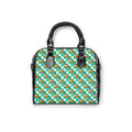Teal Checkerboard Pluto Shoulder Handbag