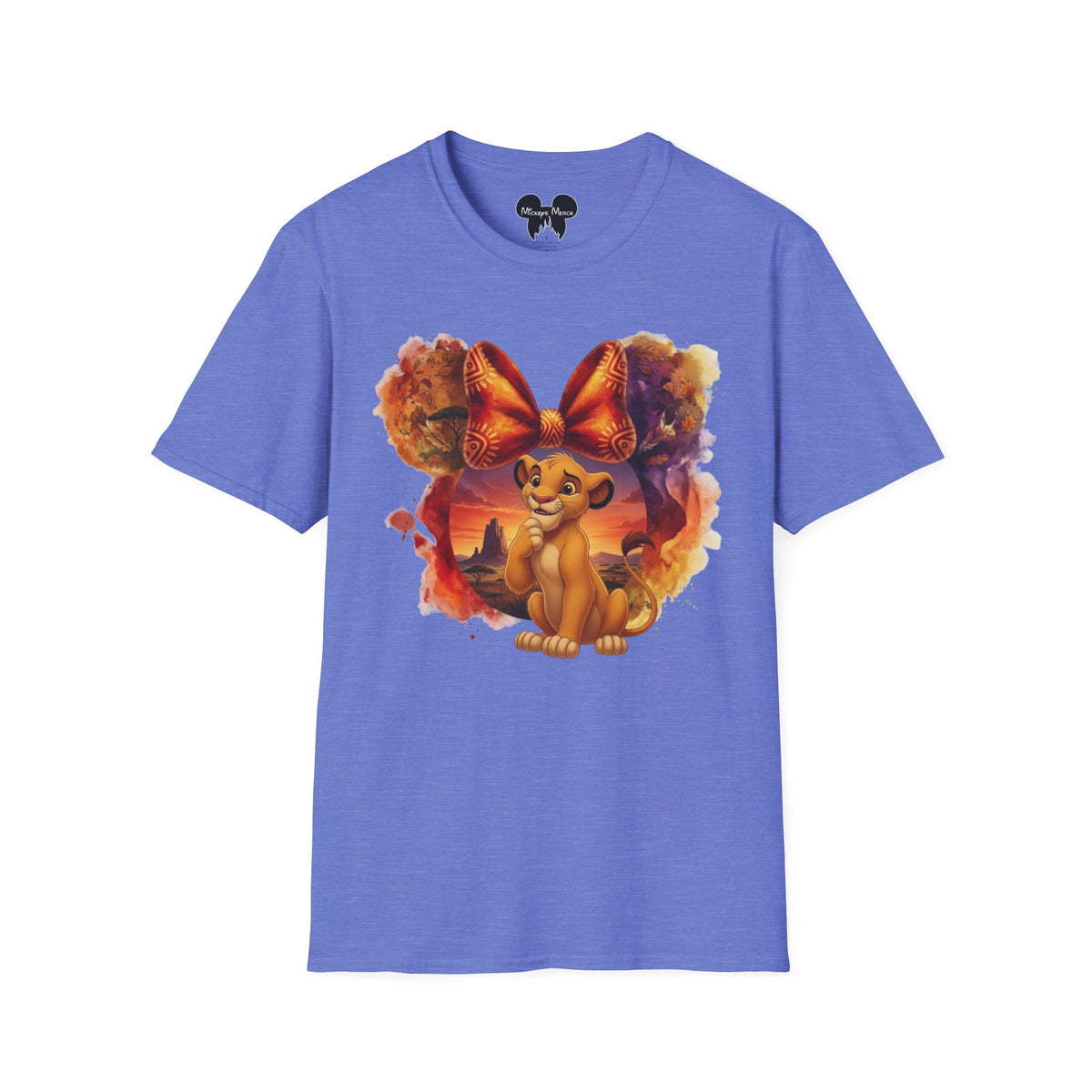 Lion King - Simba's Curious Sunset Tribal Vignette Unisex Graphic Tee