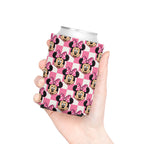 Pink Checkerboard Minnie Can Cooler Drink Koozie