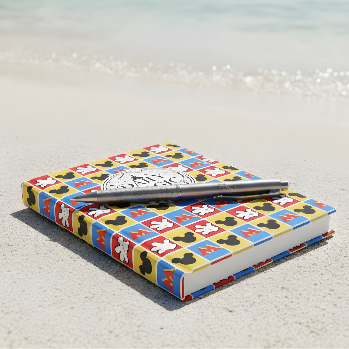 Checkerboard Mickey Hands Daily Magic Matte Hardcover Journal