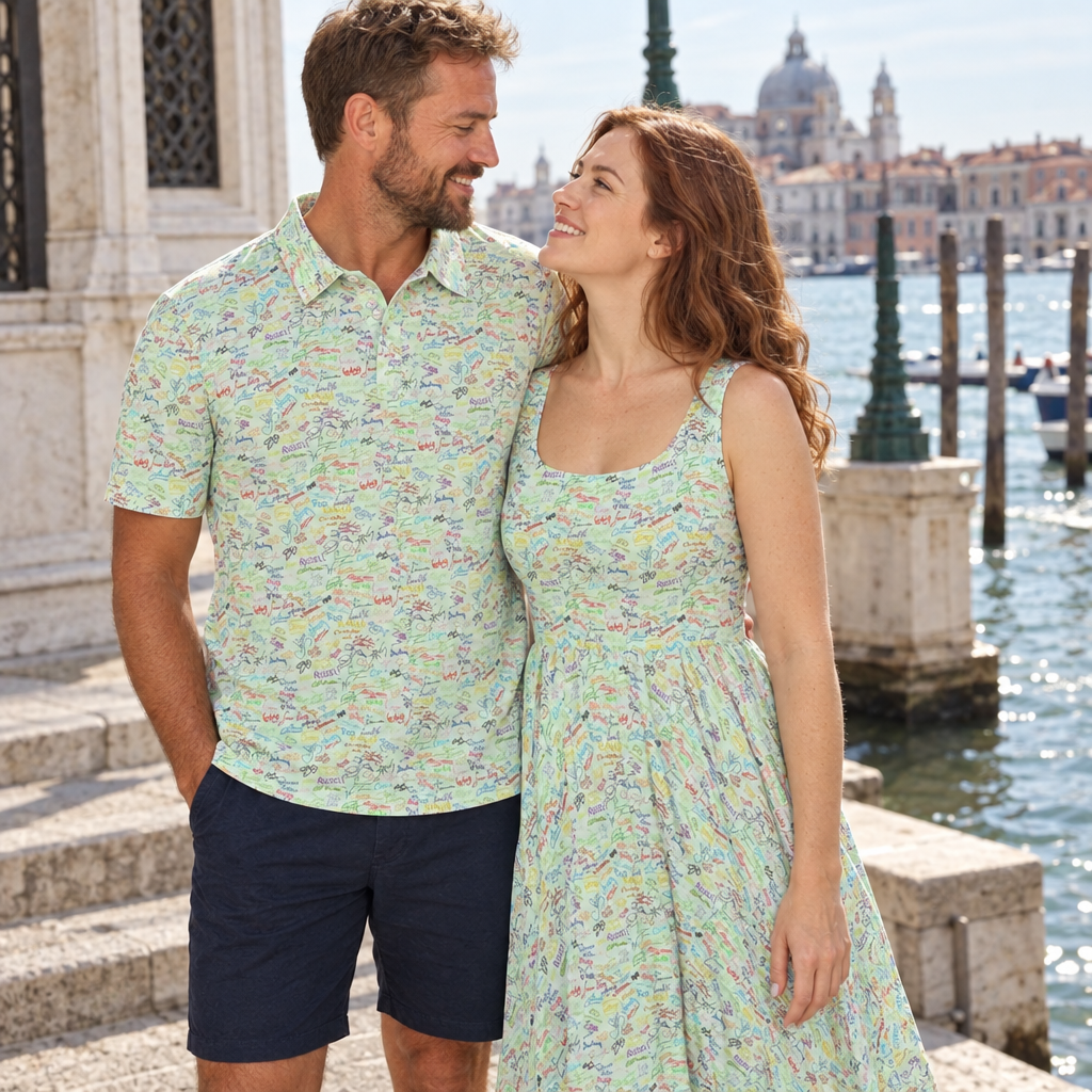 3. Coordinated waterfront couple
