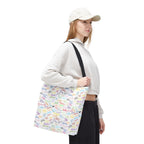 Character Autographs on White Tote Bag