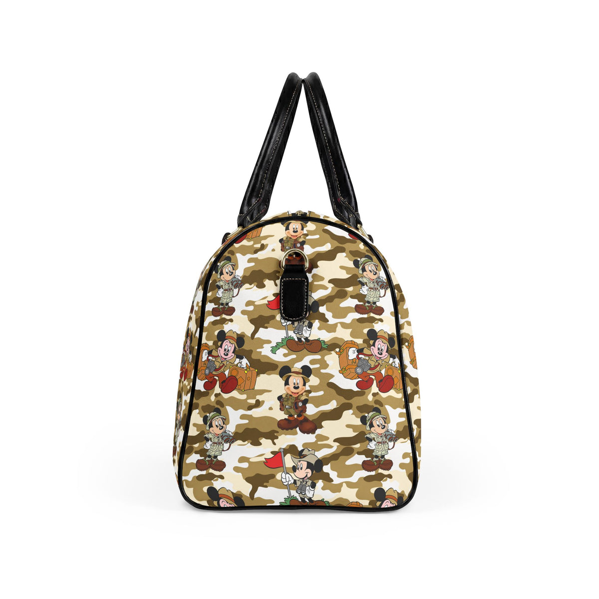 Jungle Camo Mickey PU Leather Travel Bag