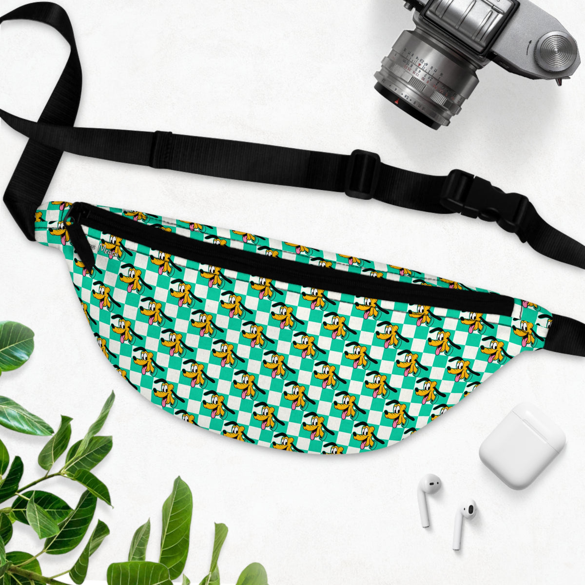 Teal Checkerboard Pluto Beach Club Fanny Pack