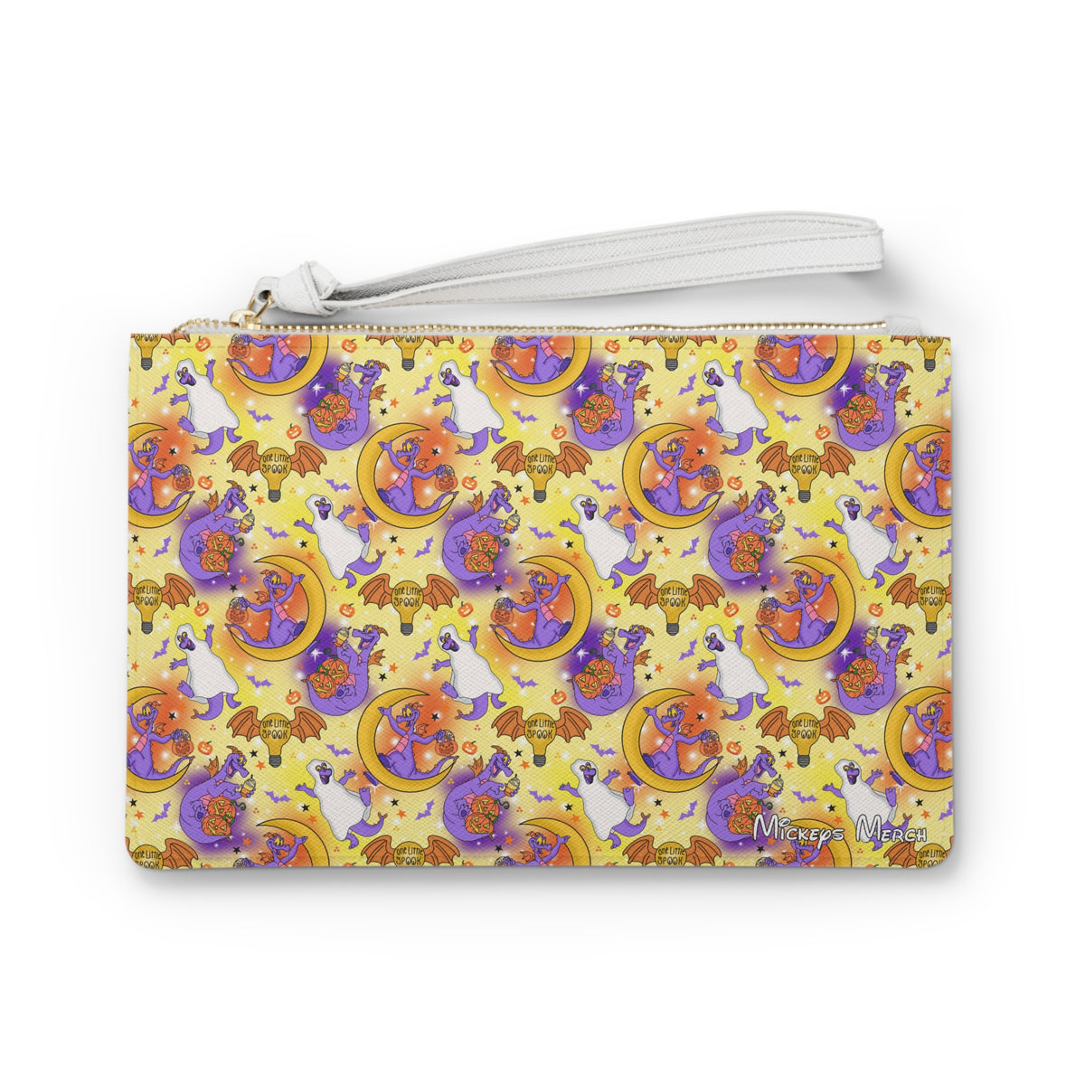 Figment on the Moon Yellow Convertible Wristlet Clutch