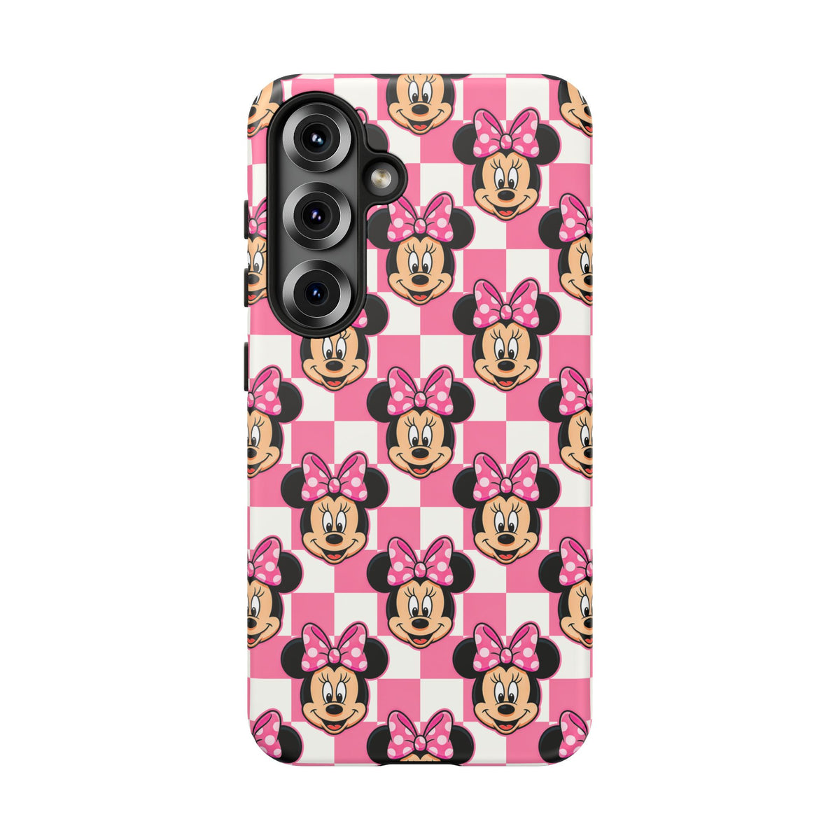 Pink Checkerboard Minnie Resort Ready Cell Phone Tech Case