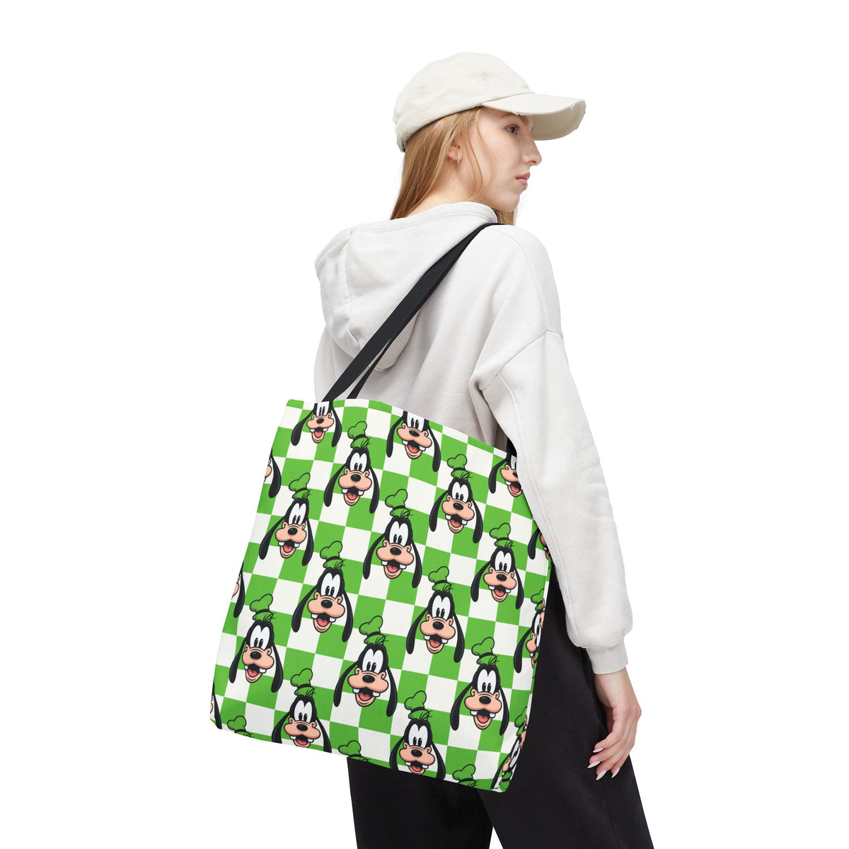 Green Checkerboard Goofy Tote Bag